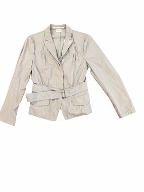 Dries Van Noten Beige Belted Blazer Jacket